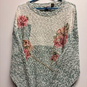 Floral Knit Women's Sweater